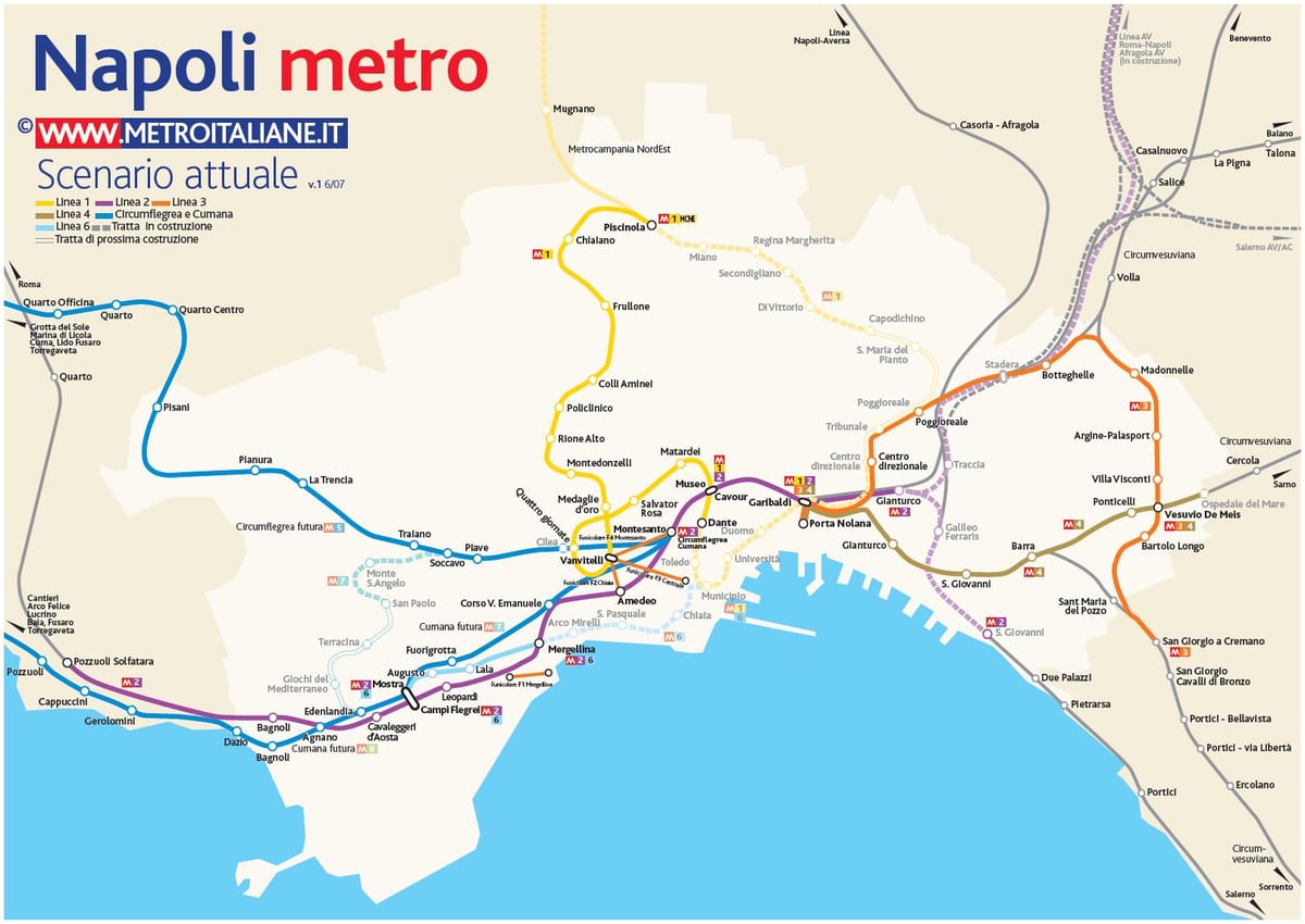 ramani ya naples metro