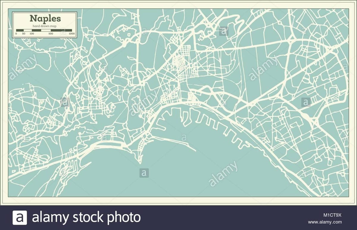 Ramani ya napoli ya italia mji