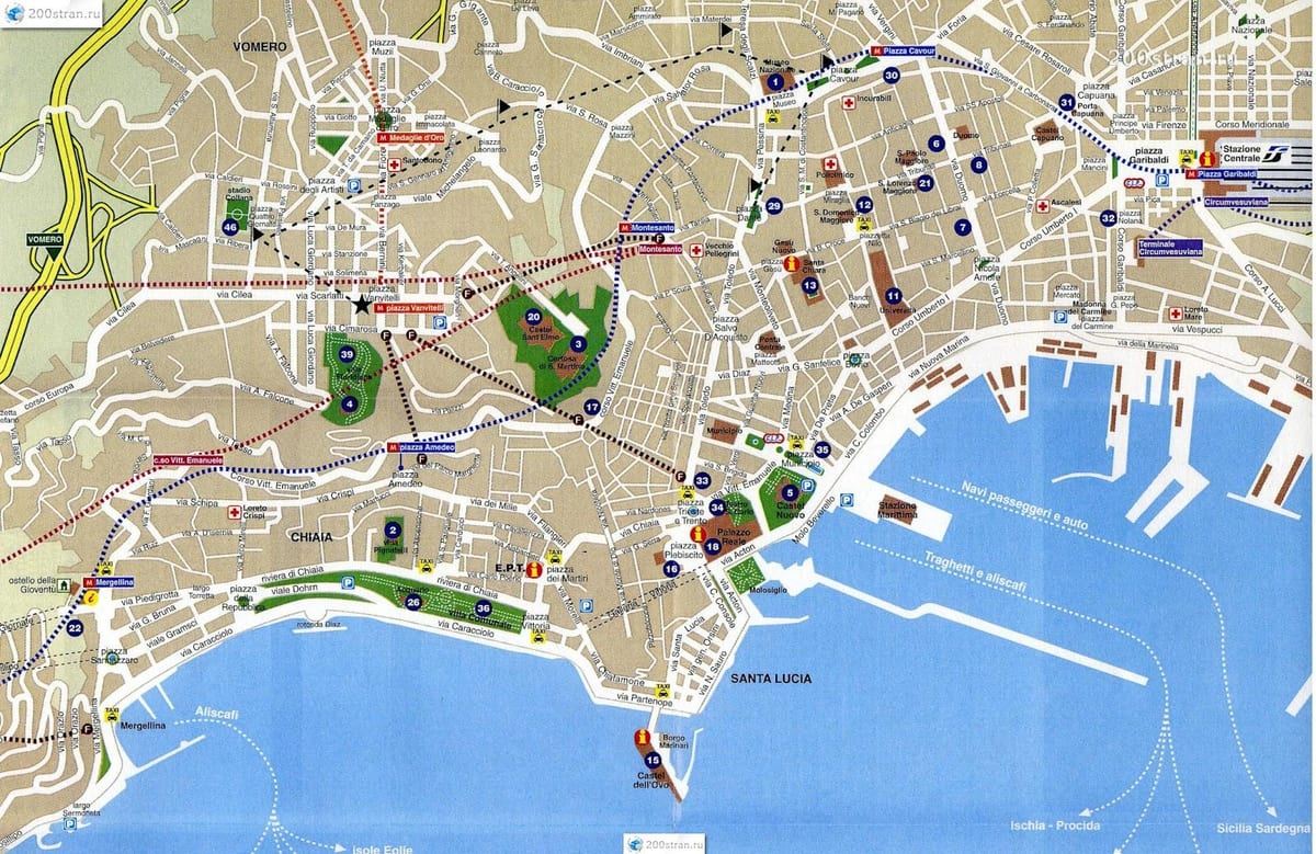 napoli ramani ya mji
