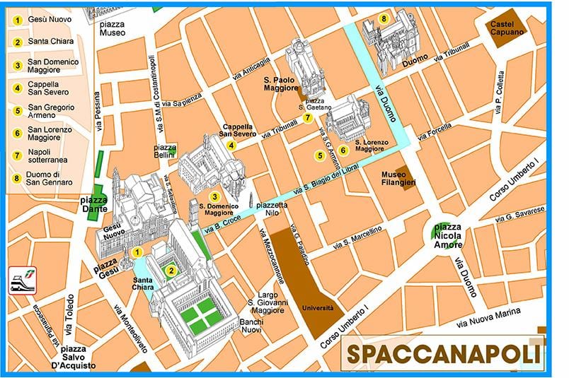 Ramani ya spaccanapoli naples